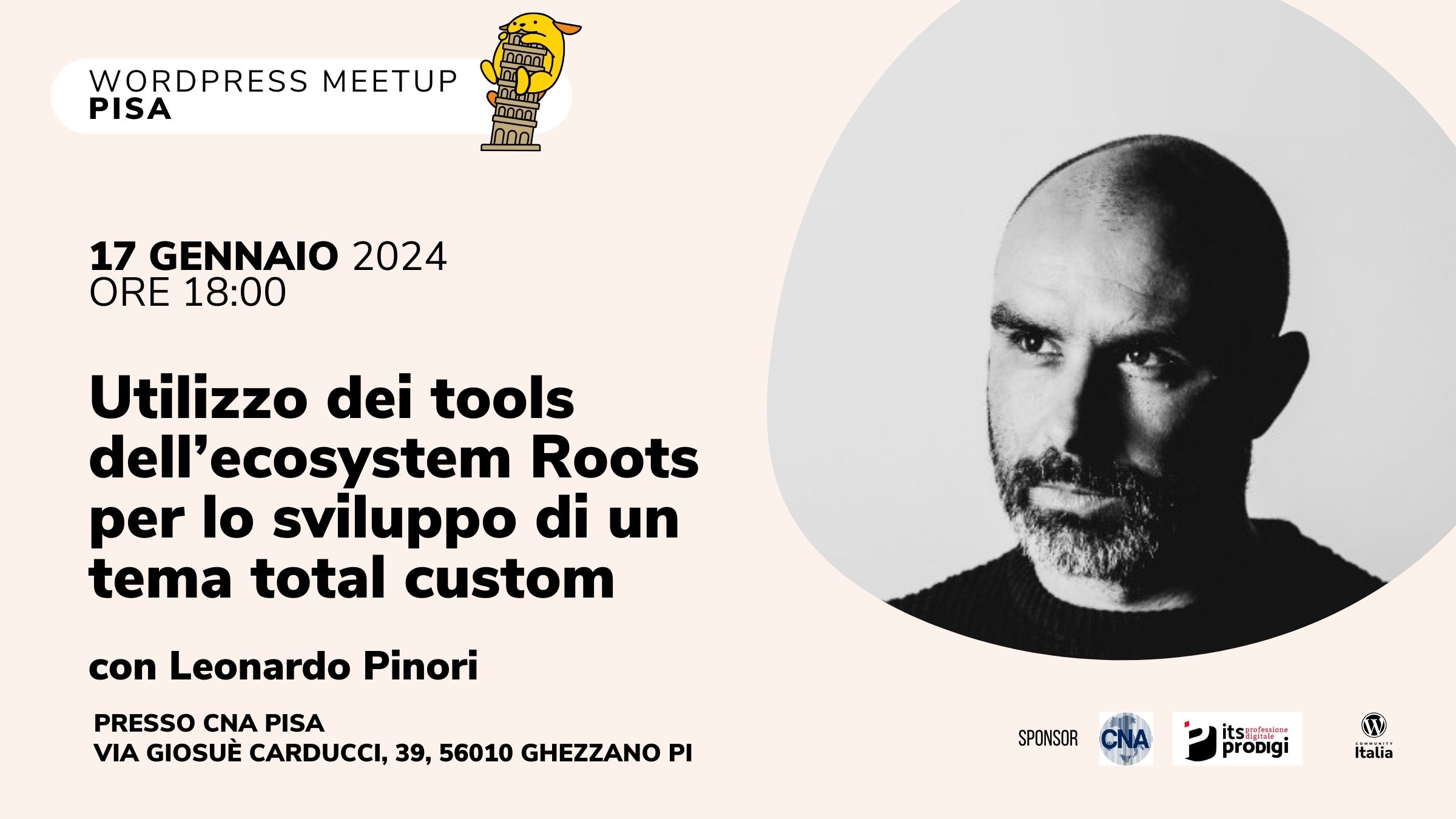 Locandina eventop meetup sui tools Roots