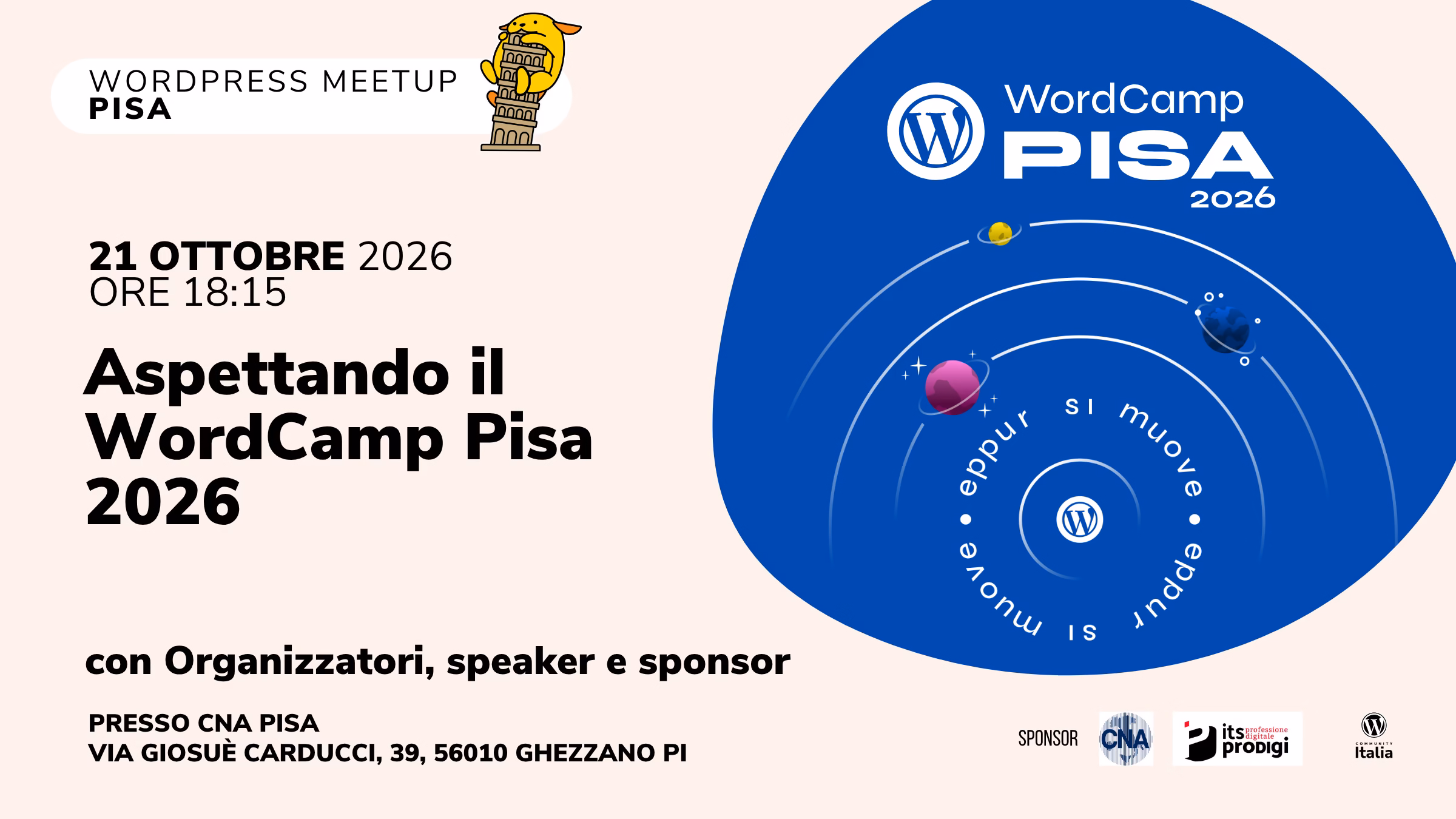 Aspettando il WordCamp Pisa 2026